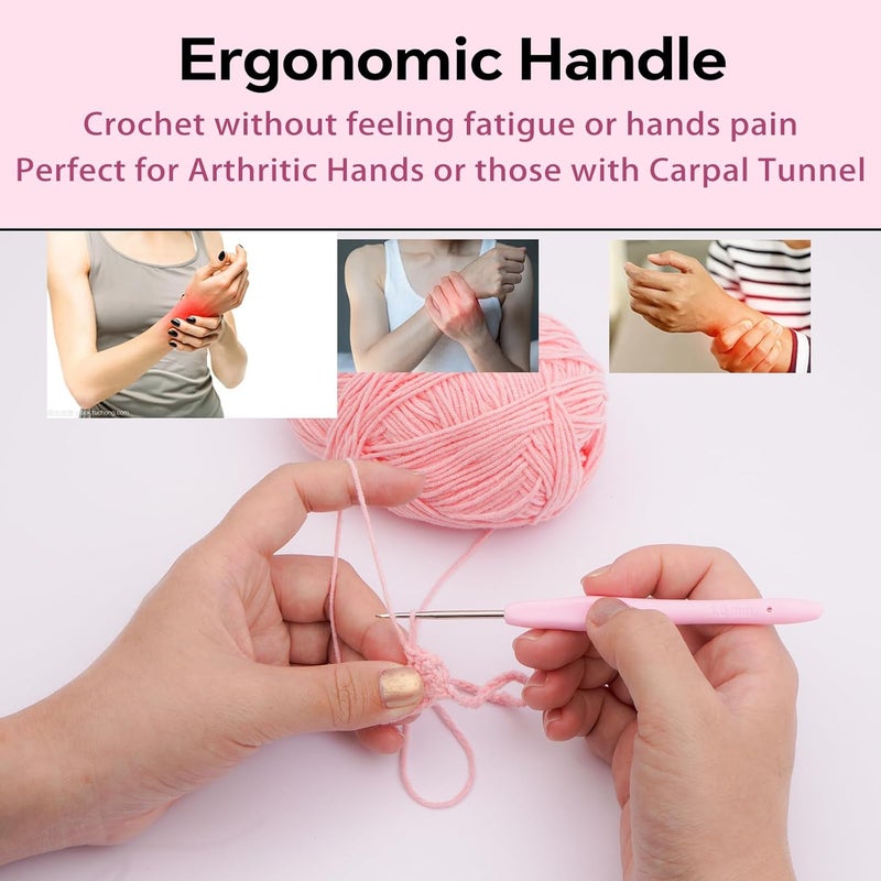 Gerute Small Size Crochet Hook Lace Crochet Needle, 1mm Crochet Hook, Ergonomic Crochet Hooks，Embroidery Thread Knitting Weaving Tool (1 mm) - Image 4
